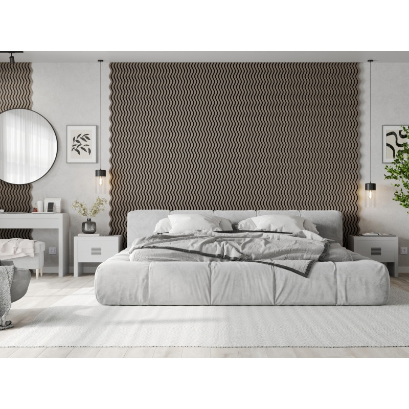 Mexen Lam-SF 02 Akusztikus fali lamellák 280 x 30 cm, 9 mm filc, műszaki furnér, Szürke Tölgy - S106-280-02-043
