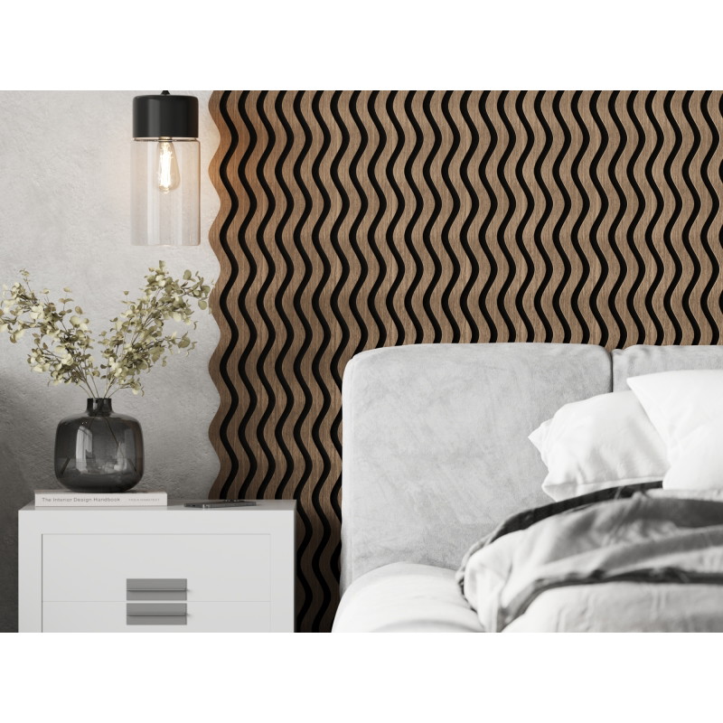 Mexen Lam-SF 02 lamelele de perete acustice 280 x 30 cm, fetru 9 mm, furnir tehnic, Nuc Întunecat - S106-280-02-044