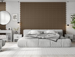 Mexen Lam-SF 02 lamelele de perete acustice 280 x 30 cm, fetru 9 mm, furnir tehnic, Nuc Întunecat - S106-280-02-044
