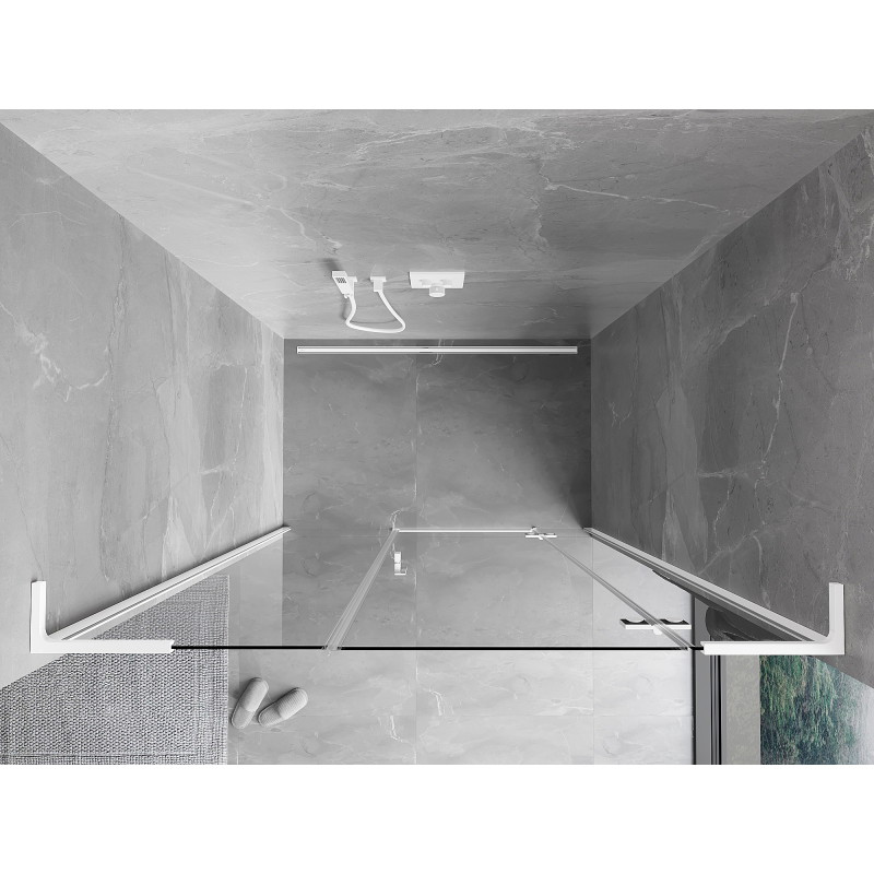 Mexen Mist-H L uși de duș cu deschidere dreapta 135 cm, transparent, alb - 8A5L-135-001-20-00-P