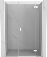 Mexen Mist-H L ușă de duș rabatabilă dreapta 140 cm, transparentă, albă - 8A5L-140-001-20-00-P