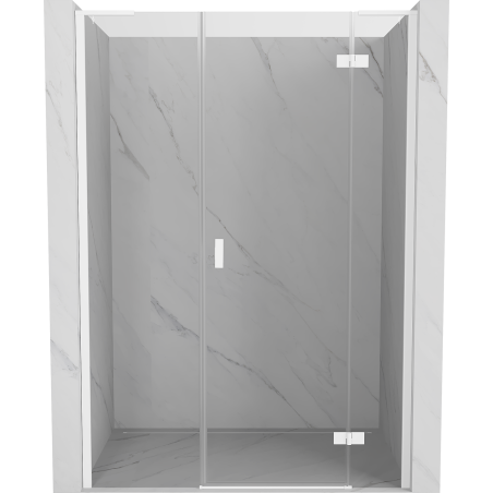 Mexen Mist-H L uși de duș batante dreapta 155 cm, transparent, alb - 8A5L-155-001-20-00-P
