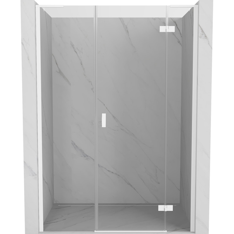 Mexen Mist-H L uși de duș batante dreapta 160 cm, transparent, alb - 8A5L-160-001-20-00-P