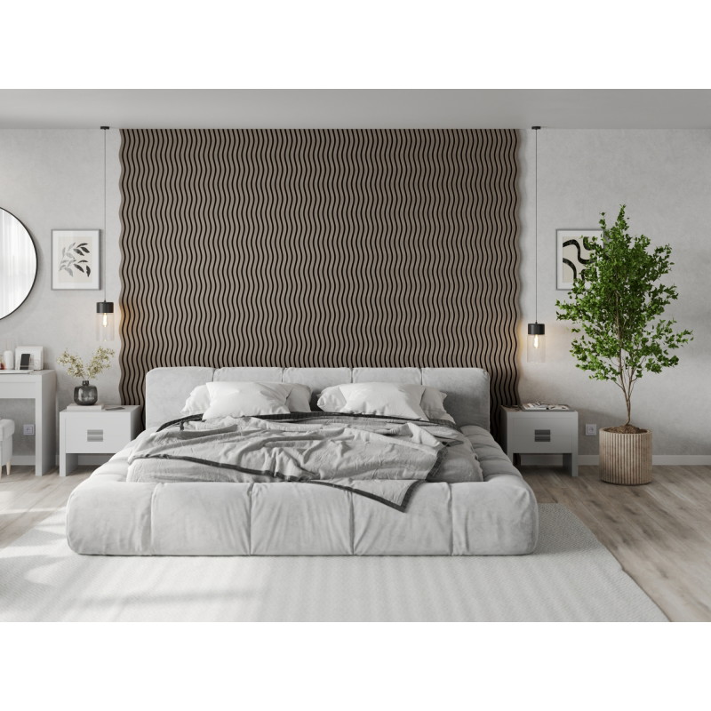 Mexen Lam-SF 01 Akusztikus fali lamellák 280 x 30 cm, 9 mm filc, technikai furnér, Szürke Tölgy - S106-280-01-043