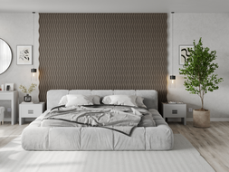 Mexen Lam-F lamele acustice de perete 275 x 30 cm, fetru 8 mm, furnir tehnic, Stejar Auriu - S105-275307-3015-003