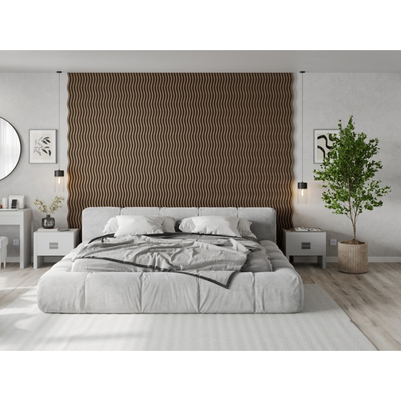 Mexen Lam-SF 01 lamele de perete acustice 280 x 30 cm, fetru 9 mm, furnir tehnic, Nuc Întunecat - S106-280-01-044