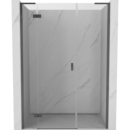 Mexen Mist-H L ușă de duș batantă stânga 125 cm, transparentă, gri armă periat - 8A5L-125-001-66-00-L