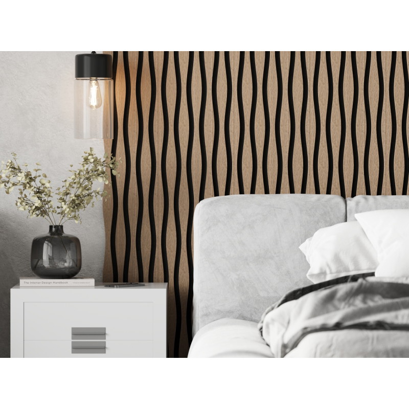 Mexen Lam-SF 01 Lam-SF 26 lamele de perete acustice 280 x 30 cm, pâslă 9 mm, furnir tehnic, Nuc Deschis - S106-280-26-047