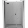 Mexen Mist-H L Ușă duș batantă stânga 155 cm, transparentă, gri armă periat - 8A5L-155-001-66-00-L