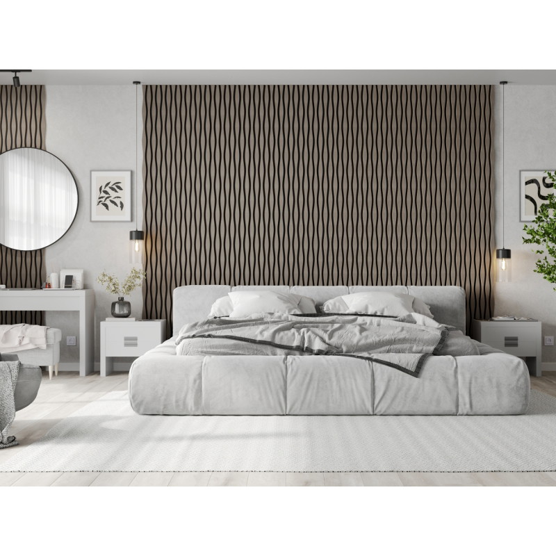 Mexen Lam-SF 01 Lam-SF 26 akusztikus falemezek 280 x 30 cm, 9 mm filc, technikai furnér, Szürke Tölgy - S106-280-26-043