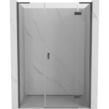 Mexen Mist-H L ușă de duș batantă dreaptă 120 cm, transparentă, gri armă periat - 8A5L-120-001-66-00-P