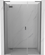 Mexen Mist-H L balra nyíló zuhanyajtó 140 cm, átlátszó, gun metal - 8A5L-140-001-95-00-L