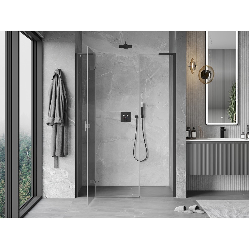 Mexen Mist-H L ușă de duș batantă stânga 145 cm, transparentă, metal armat - 8A5L-145-001-95-00-L