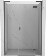Mexen Mist-H L uși de duș pivotante dreapta 140 cm, transparent, gun metal - 8A5L-140-001-95-00-P