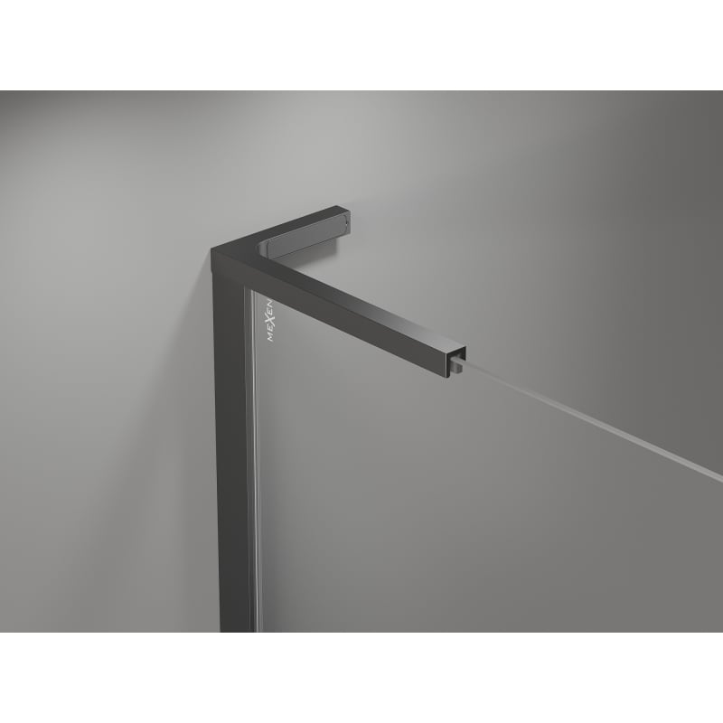 Mexen Mist-H L jobb oldali, nyitható zuhanyajtó 145 cm, átlátszó, gun metal - 8A5L-145-001-95-00-P