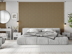 Mexen Lam-F lamele acustice de perete 275 x 30 cm, fetru 8 mm, furnir tehnic, Stejar Auriu - S105-275307-3015-003
