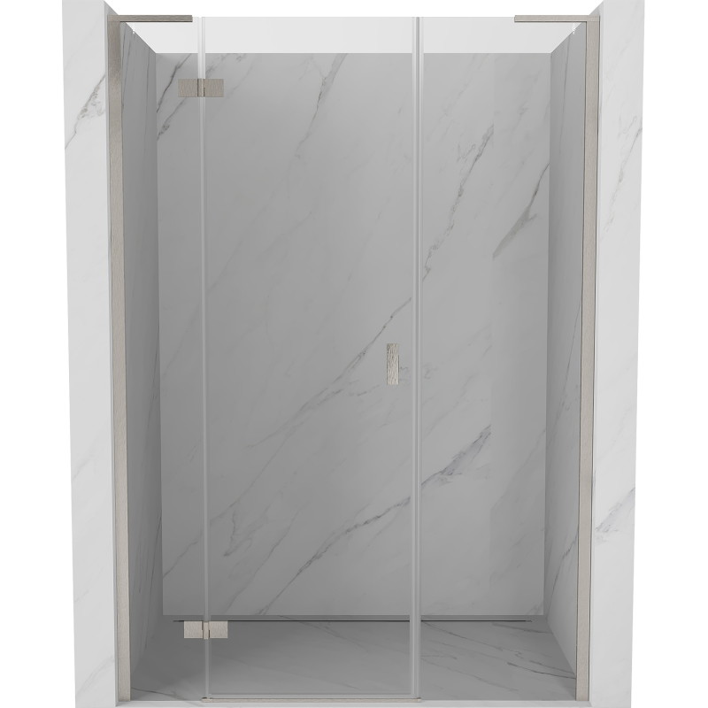 Mexen Mist-H L ușă de duș batantă stânga 135 cm, transparentă, nichel periat - 8A5L-135-001-97-00-L