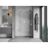 Mexen Mist-H L ușă de duș batantă dreapta 155 cm, transparentă, nichel periat - 8A5L-155-001-97-00-P