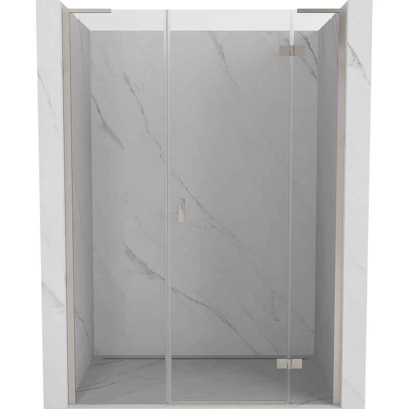 Mexen Mist-H L ușă de duș batantă dreapta 155 cm, transparentă, nichel periat - 8A5L-155-001-97-00-P