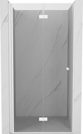 Mexen Mist-F uși de duș pliabile stânga 90 cm, transparente, albe - 8A6-090-000-20-00-L