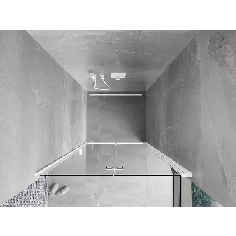 Mexen Mist-F ușă de duș pliată dreaptă 70 cm, transparentă, albă - 8A6-070-000-20-00-P