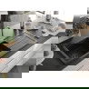Mexen Andres chiuvetă de granit 1,5 compartiment cu scurgător și baterie de bucătărie Telma, negru/auriu - 6515-75-670200-50-B