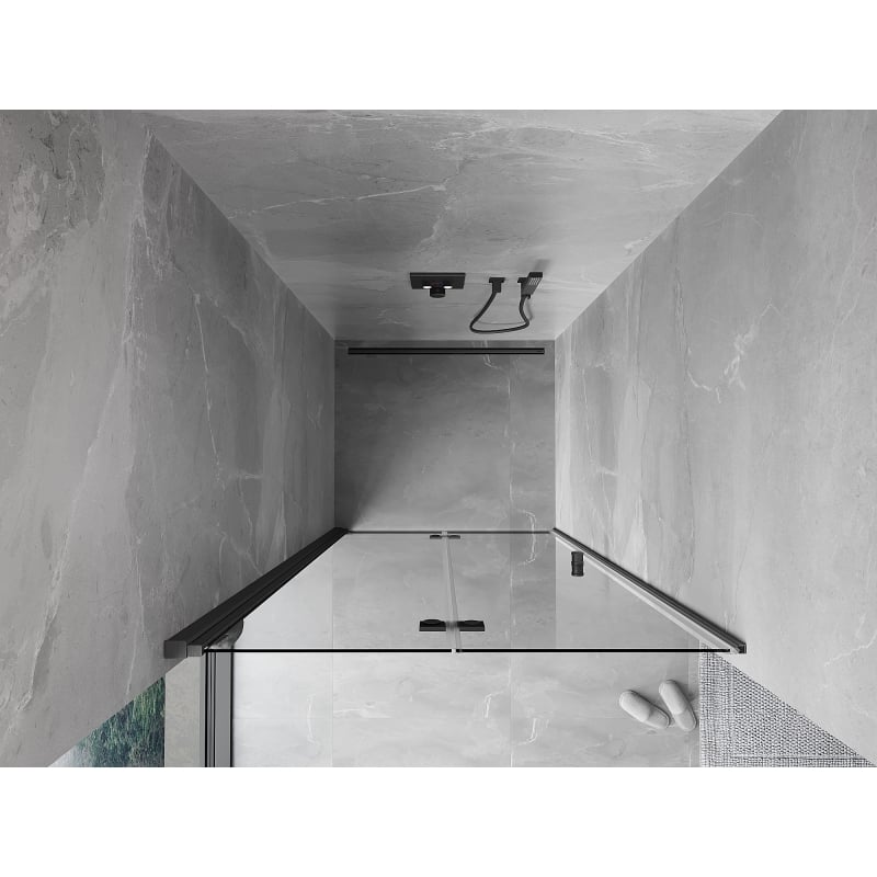 Mexen Mist-F uși de duș pliabile stânga 105 cm, transparent, gun gray periat - 8A6-105-000-66-00-L