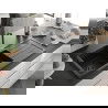 Mexen Andres chiuvetă de granit 1,5 cuve cu scurgător și baterie de bucătărie Telma, negru/auriu - 6515-75-670200-70-B