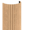 Mexen Ovalo 01 rugalmas bordázott fali lamellák, 280 x 36 cm, technikai furnér, fehérített tölgy - S130-280-01-040