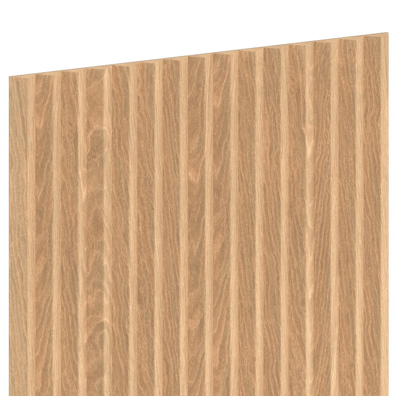Mexen Ovalo 01 șipci de perete profilate flexibile 280 x 36 cm, furnir tehnic, Stejar Alb - S130-280-01-040