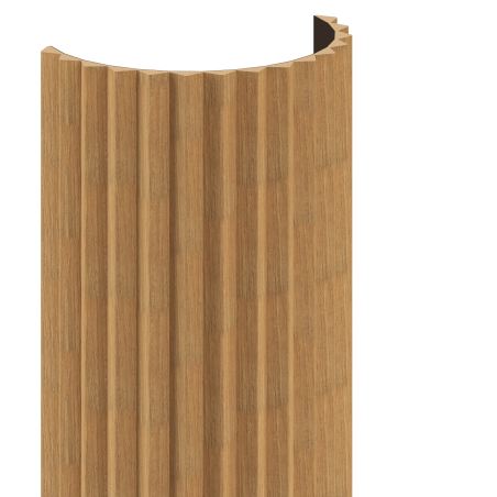 Mexen Ovalo 01 lamele de perete cu caneluri flexibile 280 x 36 cm, furnir tehnic, Stejar Classic - S130-280-01-041
