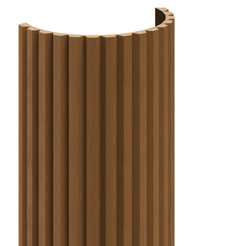 Mexen Ovalo 01 rugalmas nútolt fali lamellák 280 x 36 cm, műszaki furnér, Természetes Tölgy - S130-280-01-042