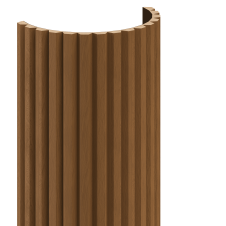 Mexen Ovalo 01 șipci de perete canelate flexibile 280 x 36 cm, furnir tehnic, Stejar Natural - S130-280-01-042