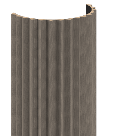 Mexen Ovalo 01 lamelele de perete canelate flexibile 280 x 36 cm, furnir tehnic, Stejar Gri - S130-280-01-043