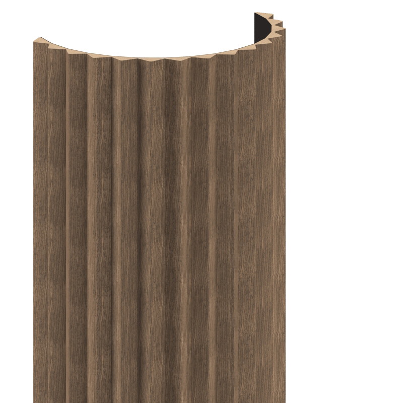 Mexen Ovalo 01 lamelă de perete canelată flexibilă 280 x 36 cm, furnir tehnic, Nuc Întunecat - S130-280-01-044