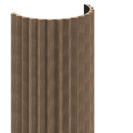 Mexen Ovalo 01 lamelă de perete canelată flexibilă 280 x 36 cm, furnir tehnic, Nuc Întunecat - S130-280-01-044
