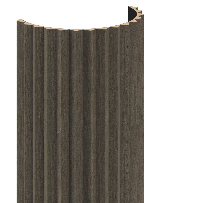 Mexen Ovalo 01 lamele de perete canelate flexibile 280 x 36 cm, furnir tehnic, Stejar Mocca - S130-280-01-045