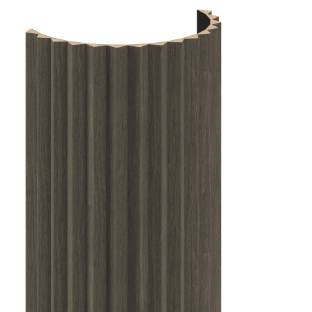 Mexen Ovalo 01 lamele de perete canelate flexibile 280 x 36 cm, furnir tehnic, Stejar Mocca - S130-280-01-045