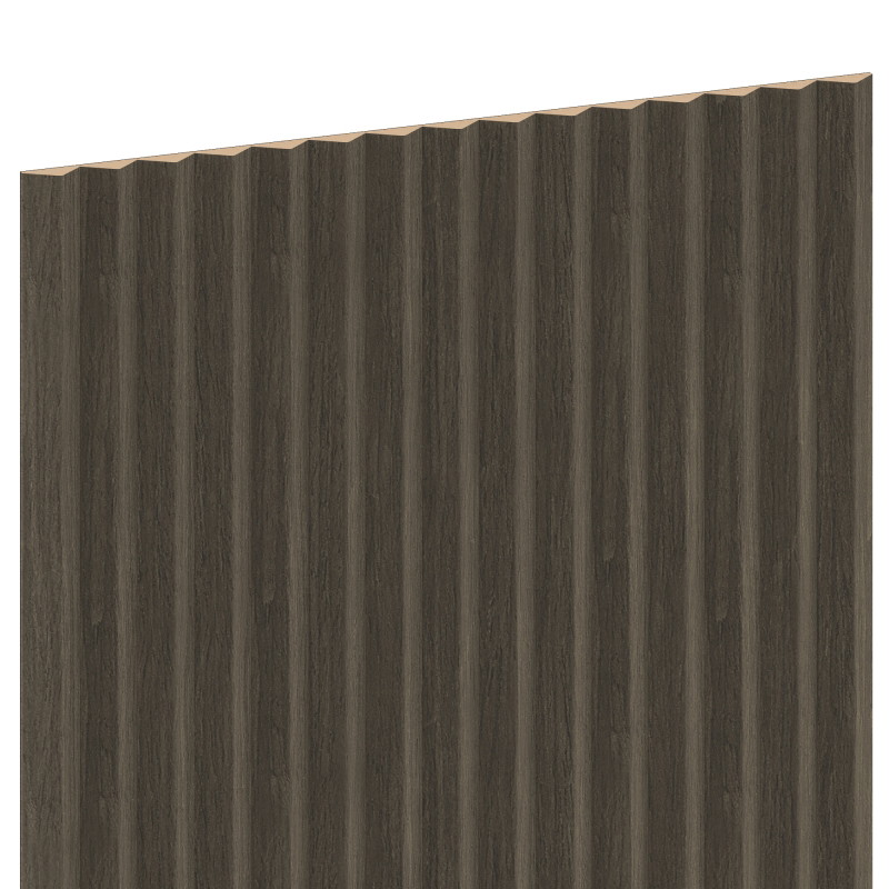 Mexen Ovalo 01 lamele de perete canelate flexibile 280 x 36 cm, furnir tehnic, Stejar Mocca - S130-280-01-045