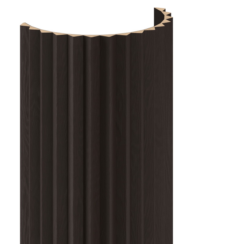 Mexen Ovalo 01 Hullámos, rugalmas falapok 280 x 36 cm, technikai furnér, Fekete Tölgy - S130-280-01-046