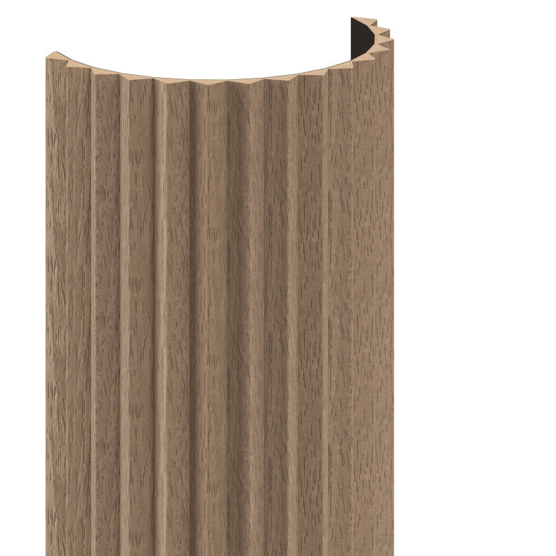 Mexen Ovalo 01 lamele de perete din furnir tehnic elastic 280 x 36 cm, Nuc Deschis - S130-280-01-047