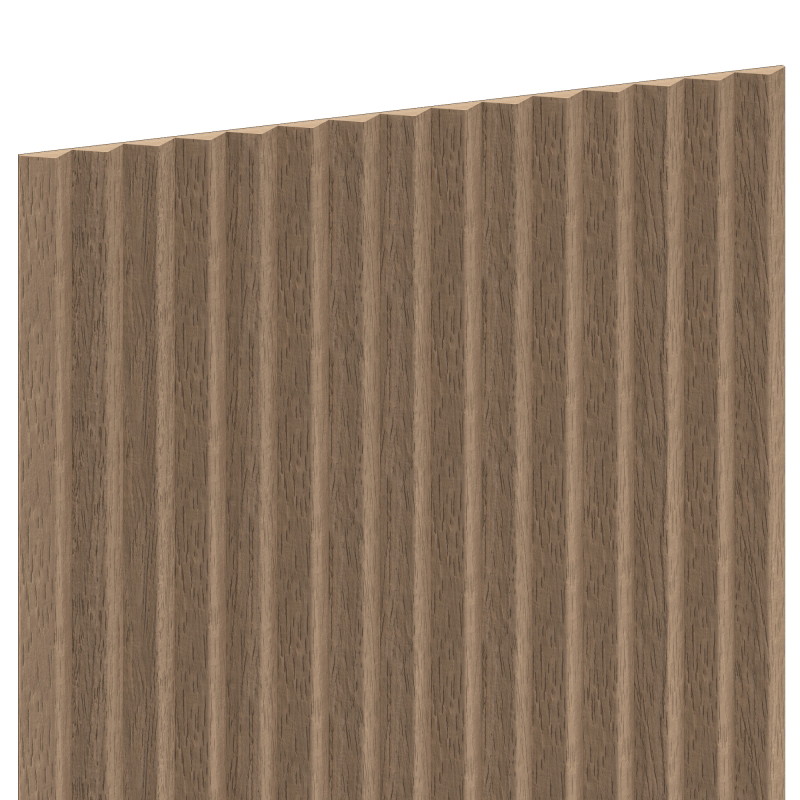 Mexen Ovalo 01 bordázott rugalmas falburkoló panelek 280 x 36 cm, műszaki furnér, Világos Dió - S130-280-01-047