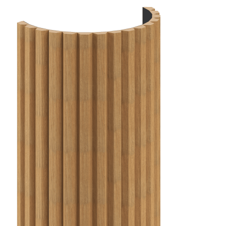 Mexen Ovalo 02 bordázott, rugalmas falécek 280 x 36 cm, technikai furnér, Classic tölgy - S130-280-02-041