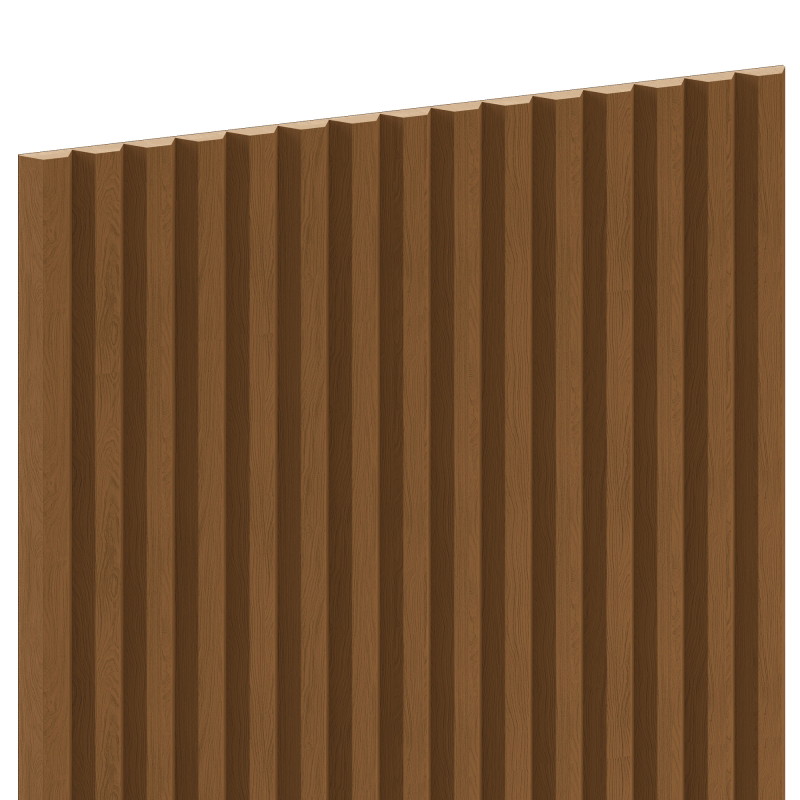 Mexen Ovalo 02 lamellák falra bordázott rugalmas 280 x 36 cm, műszaki furnér, Természetes Tölgy - S130-280-02-042