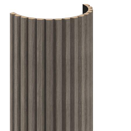 Mexen Ovalo 02 lamele de perete striate elastice 280 x 36 cm, furnir tehnic, Stejar Gri - S130-280-02-043