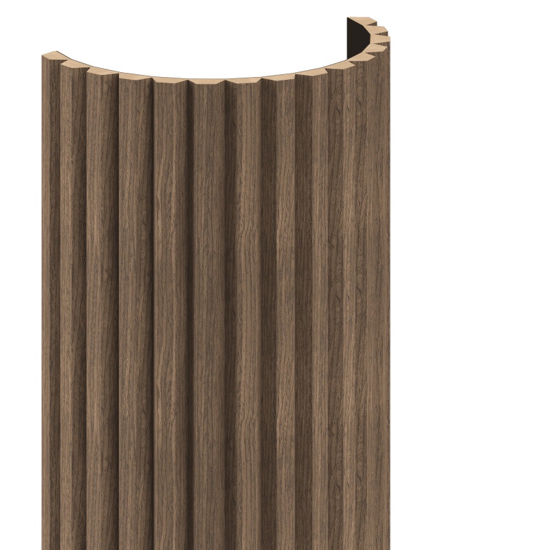 Mexen Ovalo 02 bordázott, rugalmas falécek 280 x 36 cm, technikai furnér, sötét dió - S130-280-02-044