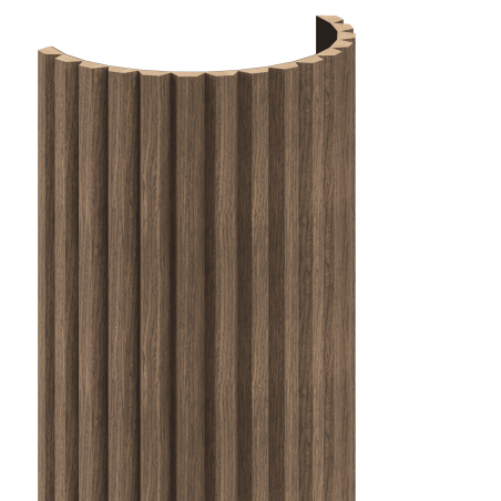 Mexen Ovalo 02 bordázott, rugalmas falécek 280 x 36 cm, technikai furnér, sötét dió - S130-280-02-044