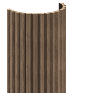 Mexen Ovalo 02 lamele de perete cu striuri flexibile 280 x 36 cm, furnir tehnic, Nuc Închis - S130-280-02-044