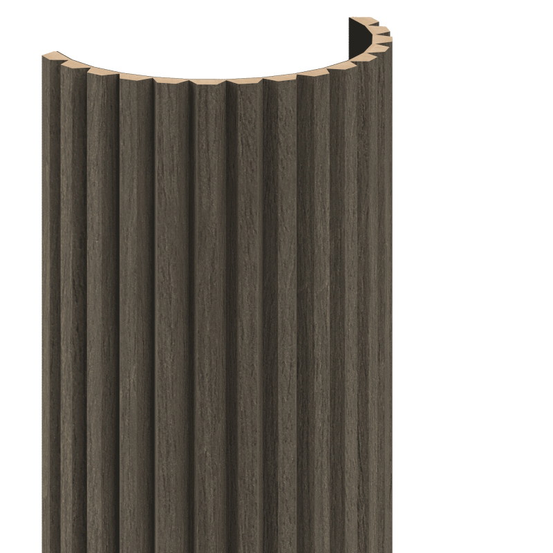 Mexen Ovalo 02 panouri de perete flexibile cu caneluri, 280 x 36 cm, furnir tehnic, Stejar Mocca - S130-280-02-045
