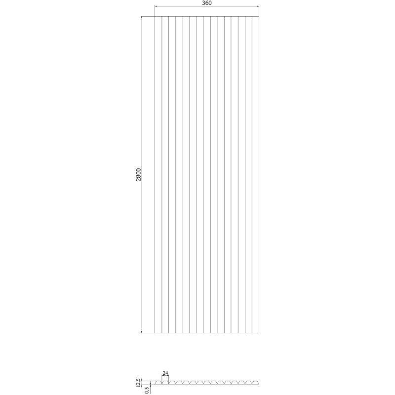 Mexen Ovalo 02 Rugós falécek 280 x 36 cm, műszaki furnér, Mocca Tölgy - S130-280-02-045